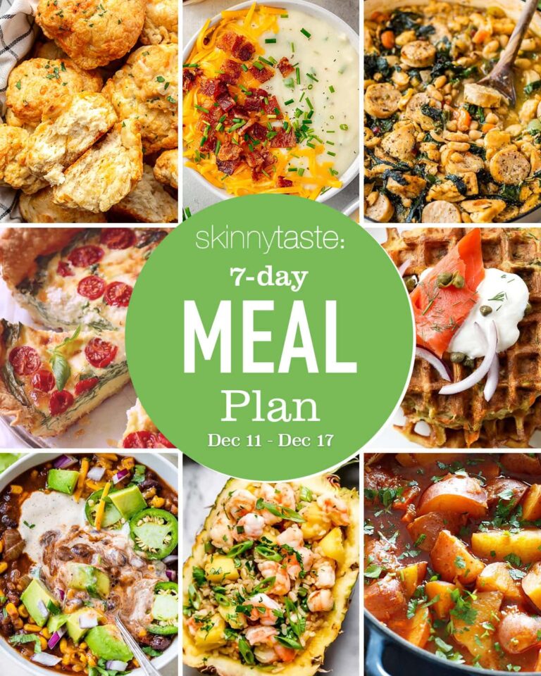 Free 7 Day Healthy Meal Plan (Dec 11-17)