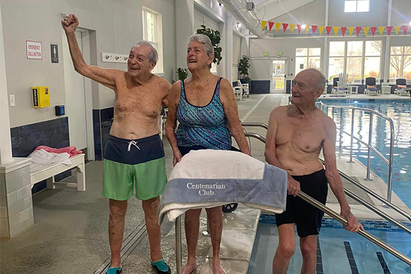 Ingleside Senior Swimmers Share Tips on Healthy Aging through Community and Daily Exercise